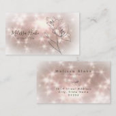 Single Line Blume Logo Visitenkarte (Vorne/Hinten)