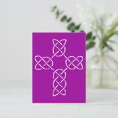 Single Linie Celtic Style Cross Transformation Postkarte (Stehend Vorderseite)