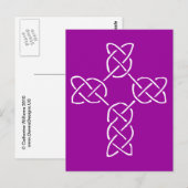 Single Linie Celtic Style Cross Transformation Postkarte (Vorne/Hinten)