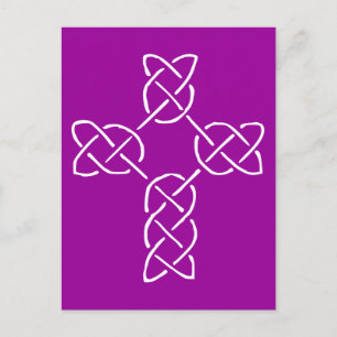 Single Linie Celtic Style Cross Transformation Postkarte