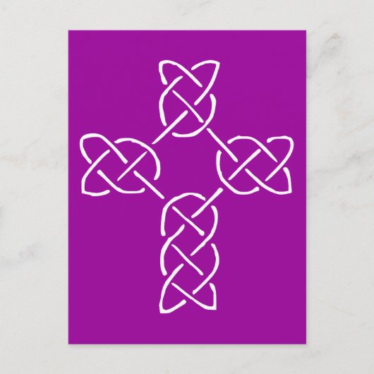 Single Linie Celtic Style Cross Transformation Postkarte (Vorderseite)