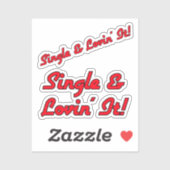 Single & Lovin' It! Scrapbuch Aufkleber (Blatt)