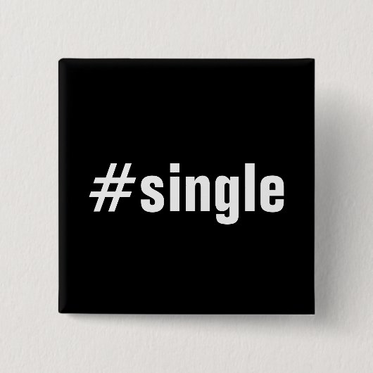 #Single Lustige Hashtag-Typografie-Text Button (Vorderseite)