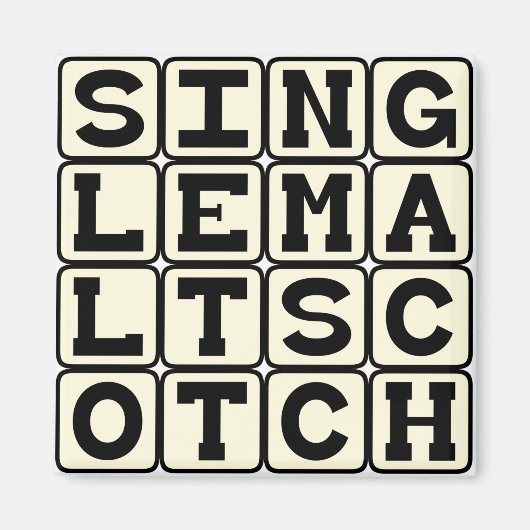 Single Malt Scotch, Alkoholgetränk Magnet (Vorne)