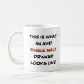 Single Malztrinker, begeistert Kaffeetasse (Links)