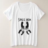 Single Mama Footprint T Shirt (Design vorne)