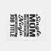 Single Mama Multitasking Ninja Fleecedecke (Vorderseite (Horizontal))