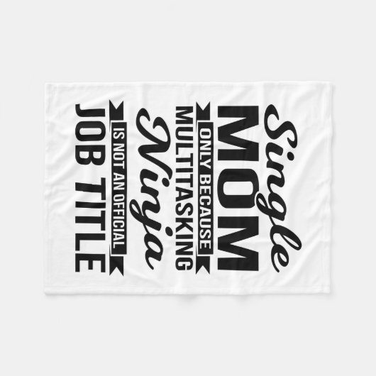 Single Mama Multitasking Ninja Fleecedecke (Vorderseite (Horizontal))