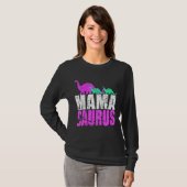 Single Mama Saurus Dinosaurier für Mutter Da T-Shirt (Vorne ganz)