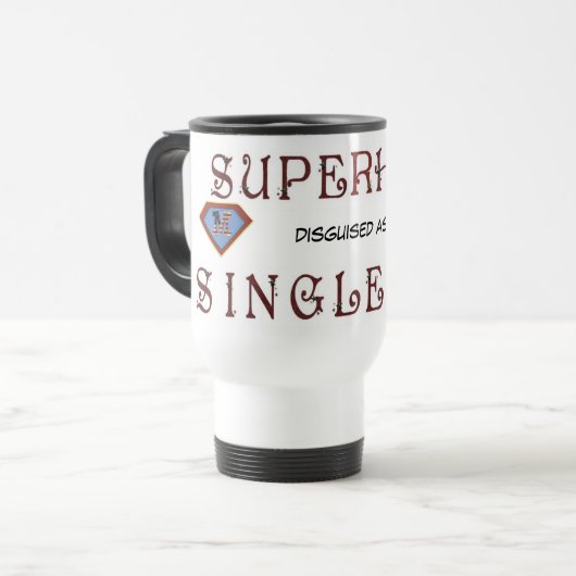 Single-Mama-Superheld-Tasse Reisebecher (Vorderseite Links)