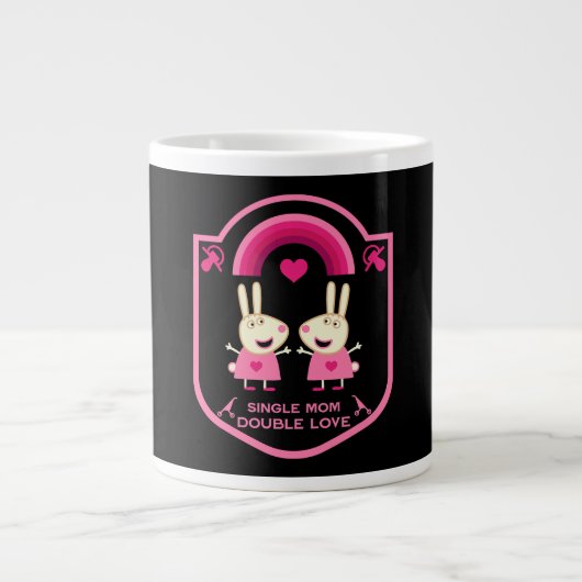 Single Mama von zwei Gewinnern Jumbo-Tasse (Vorderseite)
