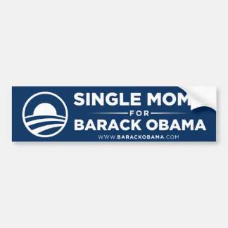 Single-Mamas für Obama-Autoaufkleber Autoaufkleber