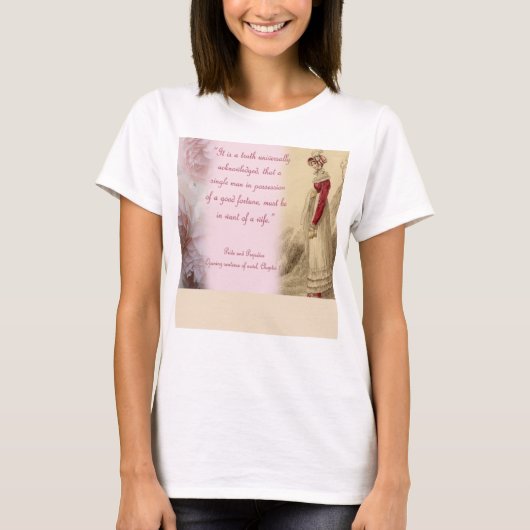 Single Man, Stolz und Vorurteile Jane Austen T-Shirt (Vorderseite)