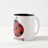 Single-Marienkäfer Zweifarbige Tasse (VorderseiteRechts)