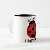 Single-Marienkäfer Zweifarbige Tasse (Vorderseite Links)