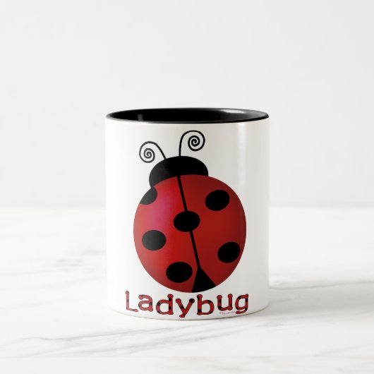 Single-Marienkäfer Zweifarbige Tasse (Mittel)