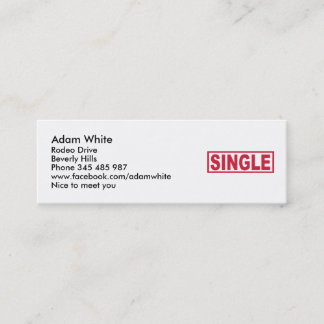 Single Mini Visitenkarte