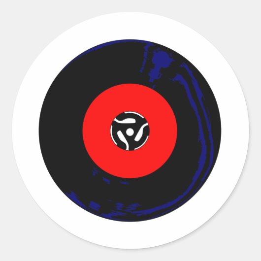 Single mit 45 U/min Runder Aufkleber (Vorderseite)