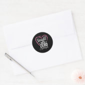 Single mit Null Entschuldigung Anti-Valentinstag Runder Aufkleber (Umschlag)