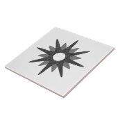 Single Mitte des Jahrhunderts Silberne Sternexplos Fliese (Seite)