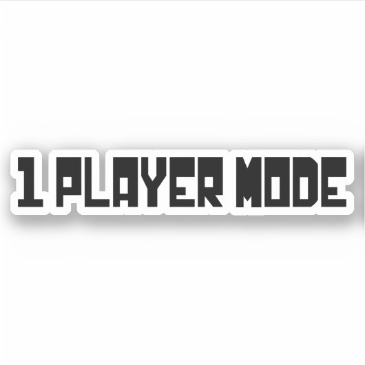 Single/Modus für einen Player Aufkleber (Vorderseite)
