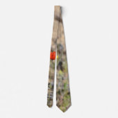 Single Mohn Blume Krawatte (Rückseite)