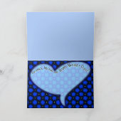 Single Momma Bird Füttre Babys im Nest Karte (Innenseite)