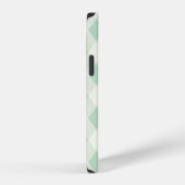 Single Monogram Gerahmt auf Mint und Green Gingham iPhone Hülle (Rechte Seite)