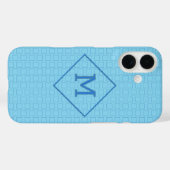 Single-Monogramm für Blue Boxes - Benutzerdefinier Case-Mate iPhone Hülle (Rückseite (Horizontal))