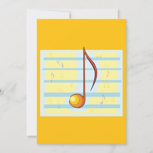 Single Musical Note Einladung (Vorderseite)