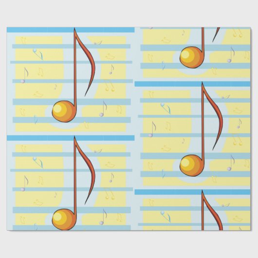 Single Musical Note Geschenkpapier (Flach)