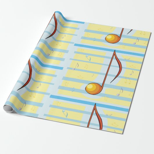 Single Musical Note Geschenkpapier (Ungerollt)