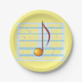 Single Musical Note Pappteller (Vorderseite)