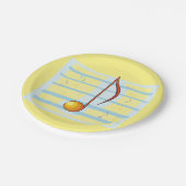 Single Musical Note Pappteller (Schrägansicht)