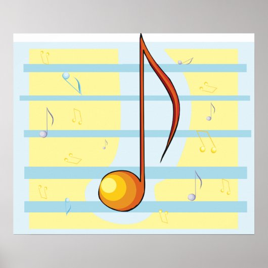 Single Musical Note Poster (Vorne)