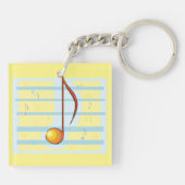 Single Musical Note Schlüsselanhänger (Rückseite)
