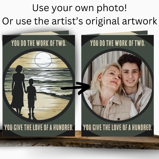 Single Mutter Dankbarkeit Vatertag Karte