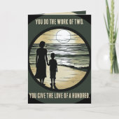 Single Mutter Dankbarkeit Vatertag Karte (Vorderseite)