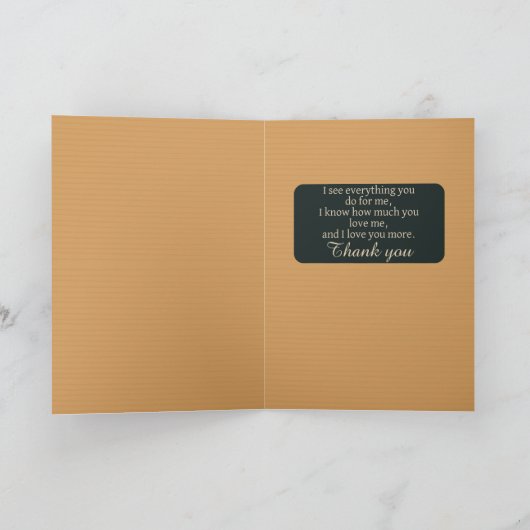 Single Mutter Wertschätzung Vatertag Karte (Innenseite)