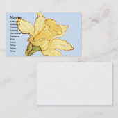 Single-Narzissen-Illustration durch Kate Greenaway Visitenkarte (Vorne/Hinten)