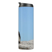 Single Niedlich Pinguin und Blue Sky Thermosbecher (Nach rechts gedreht)