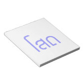 Single Ō SOHT in Thai Language Script Ō Notizblock (angewinkelt)