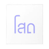 Single Ō SOHT in Thai Language Script Ō Notizblock (Vorderseite)