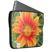 Single Orange Blume Personalisiert Laptopschutzhülle (Vorne Rechts)
