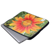 Single Orange Blume Personalisiert Laptopschutzhülle (Vorne Knopf)