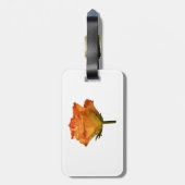 Single Orange Rose Gepäckanhänger (Rückseite vertikal)