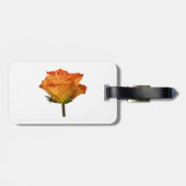 Single Orange Rose Gepäckanhänger (Rückseite horizontal)