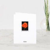 Single Orange Rose Grußkarte Dankeskarte (Rückseite)