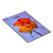 Single Orange und Yellow Rose Spirale Notebook Notizblock (Rechte Seite)