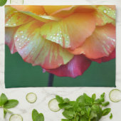 Single Orangentee Rose Geschirrtuch (Gefaltet)